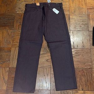Burgundy Levi Straight Leg Jeans